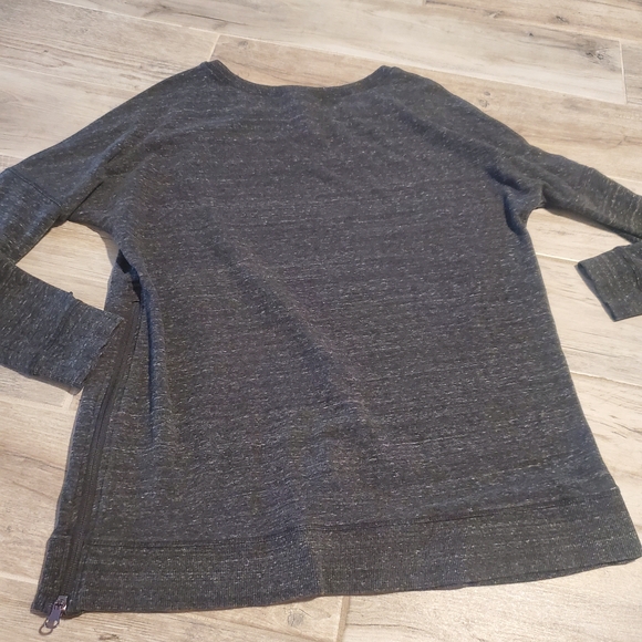 CALIA by Carrie Underwood Heathered Gray Sweatshirt Pullover Medium Zipper Seam - Picture 2 of 7